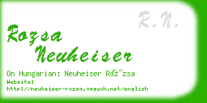 rozsa neuheiser business card
